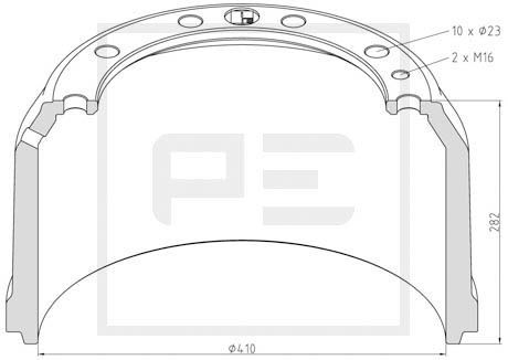 PE AUTOMOTIVE Bremžu trumulis 056.617-00A